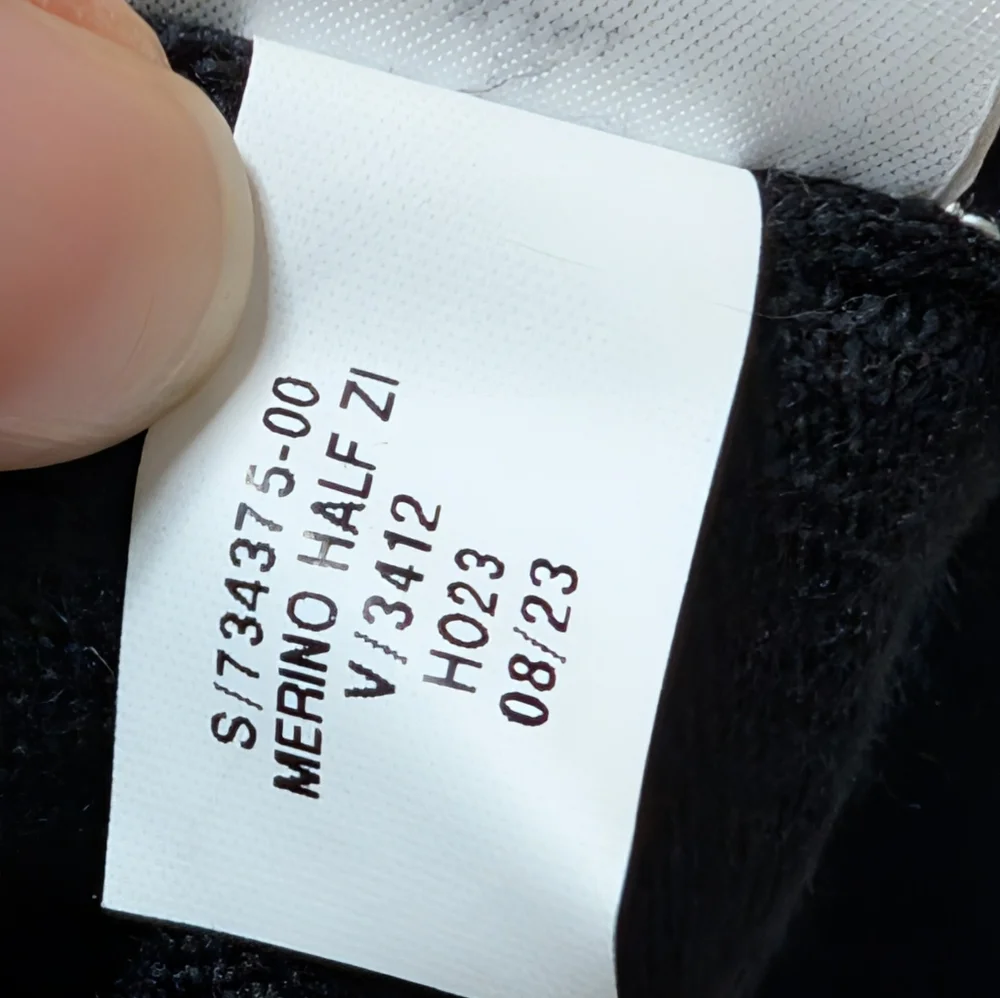 Banana Republic Half Zip Merino Wool Sweater Size XL Tall Black Italian Pullover
